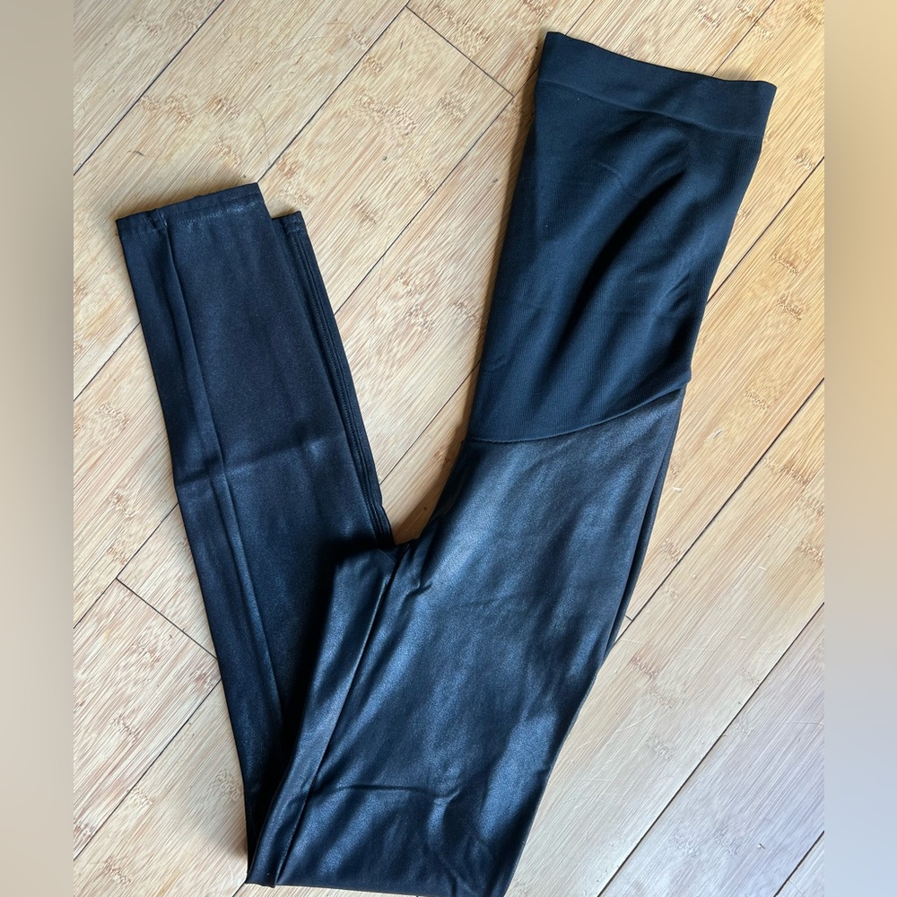 Spanx Maternity Faux Leather Leggings